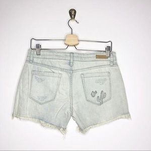 BLANK NYC Cactus Distressed Frayed Shorts